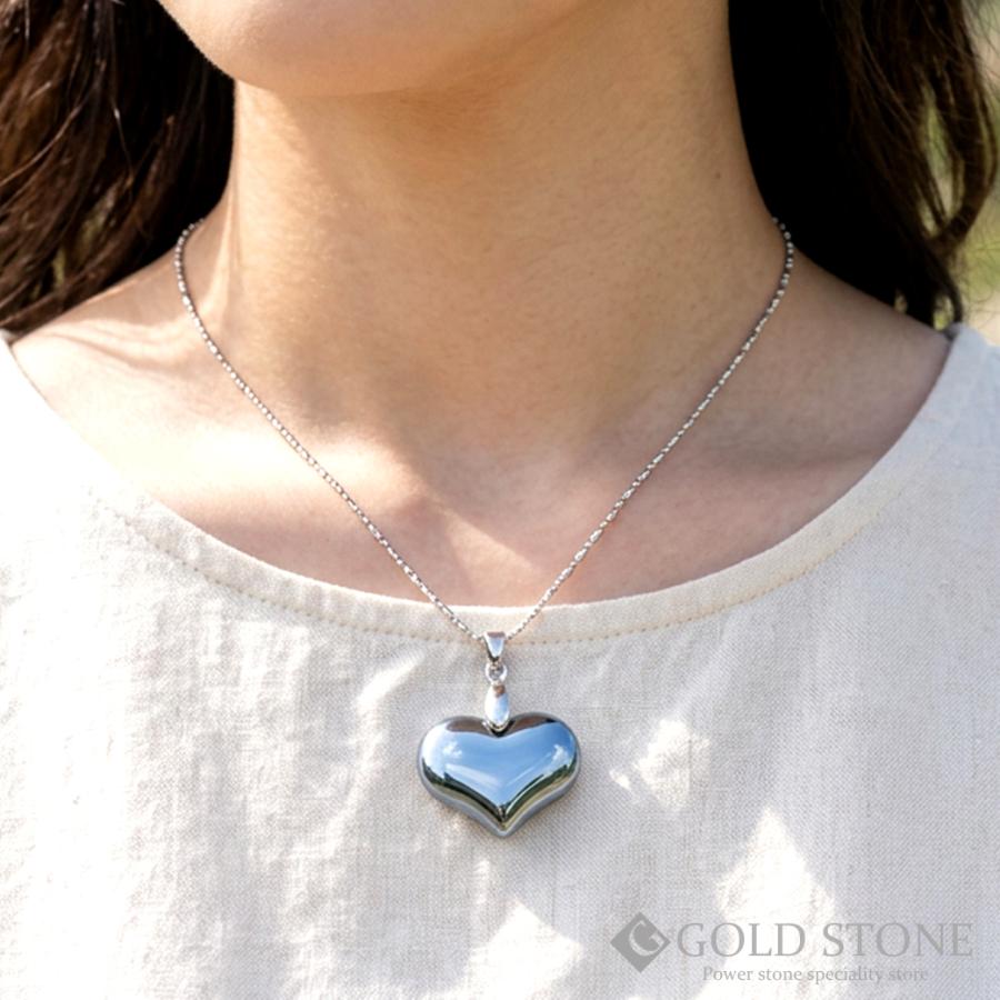GOLD STONE テラヘルツ鉱石 本物 ネックレス ハート かわいい おしゃれ