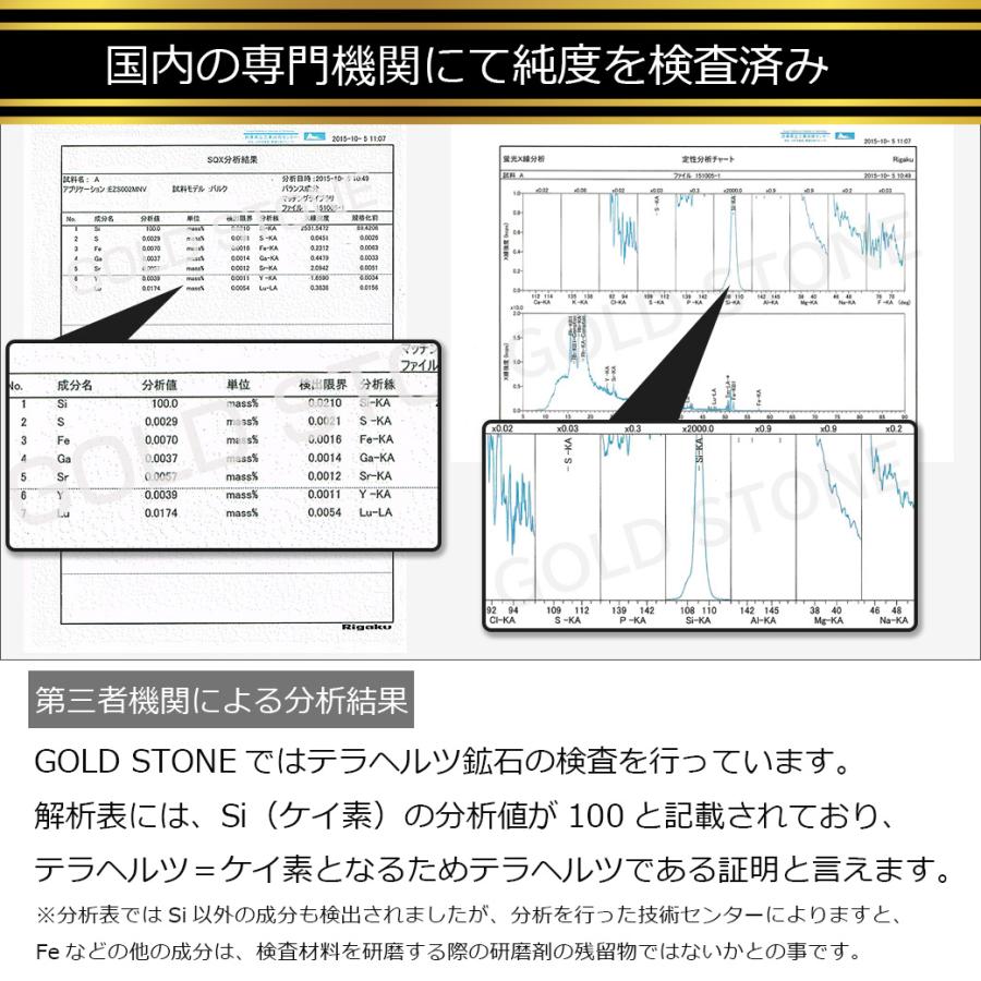 GOLD STONE テラヘルツ鉱石 本物 ネックレス メンズ レディース 10mm