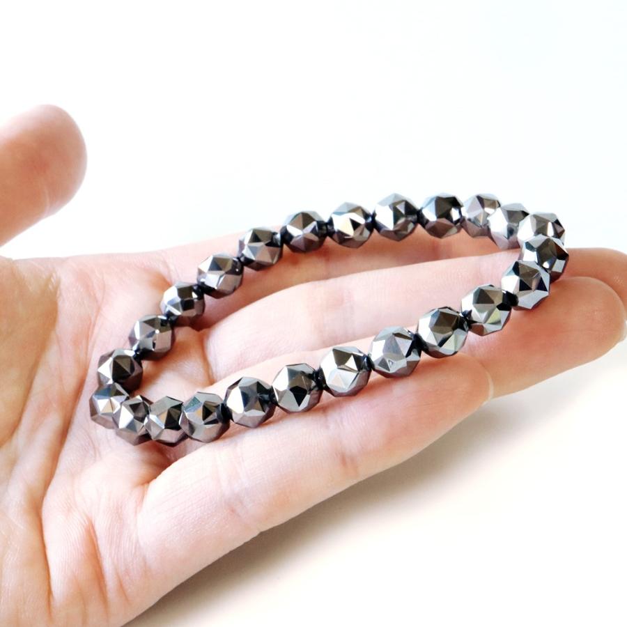 GOLD STONE テラヘルツ鉱石 本物 ブレスレット メンズ レディース 8mm