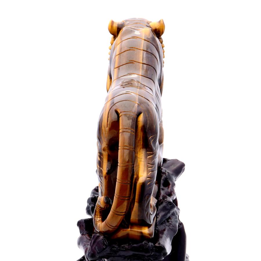 タイガーアイ 虎 置物 彫刻 台座付き 2.2kg 虎眼石 風水 干支 タイガーアイ 虎 置物 彫刻 台座付き 2.2kg 虎眼石 風水 干支