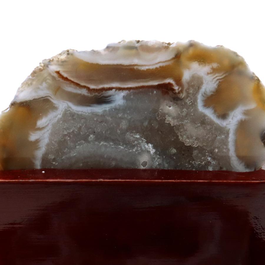 GOLD STONE トレジャーメノウ 台付き 1点もの 124g 瑪瑙 風水 聚宝盆