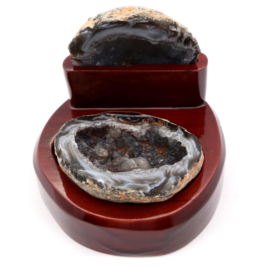 GOLD STONE トレジャーメノウ 台付き 1点もの 168g 瑪瑙 風水 聚宝盆