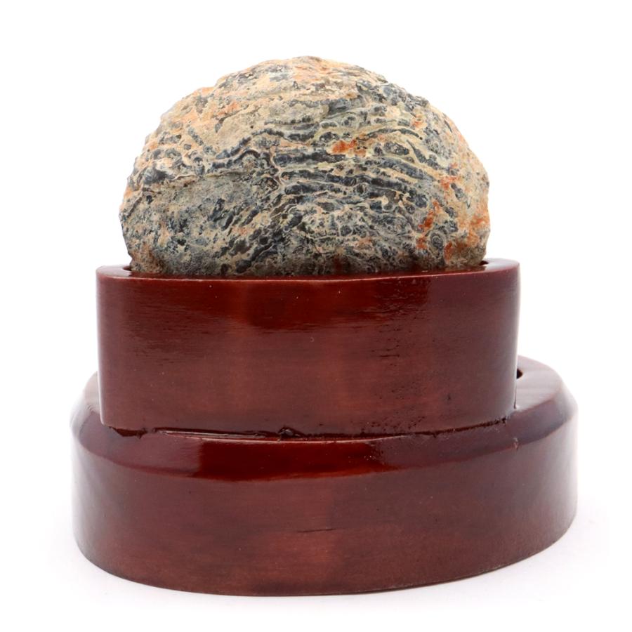 GOLD STONE トレジャーメノウ 台付き 1点もの 168g 瑪瑙 風水 聚宝盆