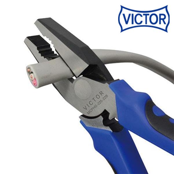 VICTOR ビクター マルチ ペンチ 225mm 青 ブルー 偏心 ハイグレード