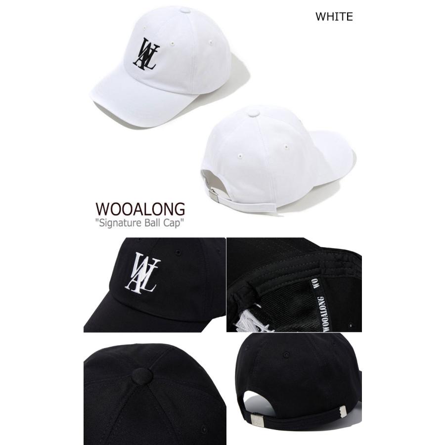 ウアロン キャップ WOOALONG SIGNATURE BALL CAP シグネチャー ボールキャップ BLACK NAVY WHITE MINT EMERALD EL53XX00017/41/48/06/61 ACC｜goldtail2020｜04