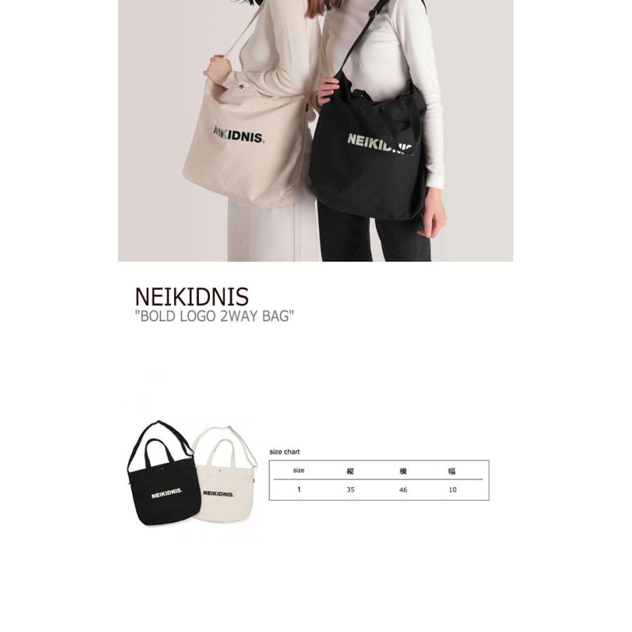 ネイキドニス トートバッグ NEIKIDNIS 正規販売店 メンズ レディース BOLD LOGO 2WAY BAG ボールド ロゴ 2ウェイ バッグ 全2色 NCB002-101/740 バッグ｜goldtail2020｜06