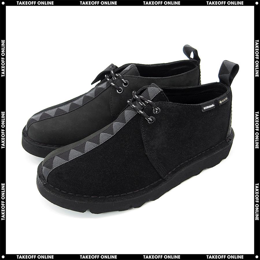 CLARKS DESERT TREK GTX NEIGHBORHOOD BLACK COMBI SUEDE メンズ