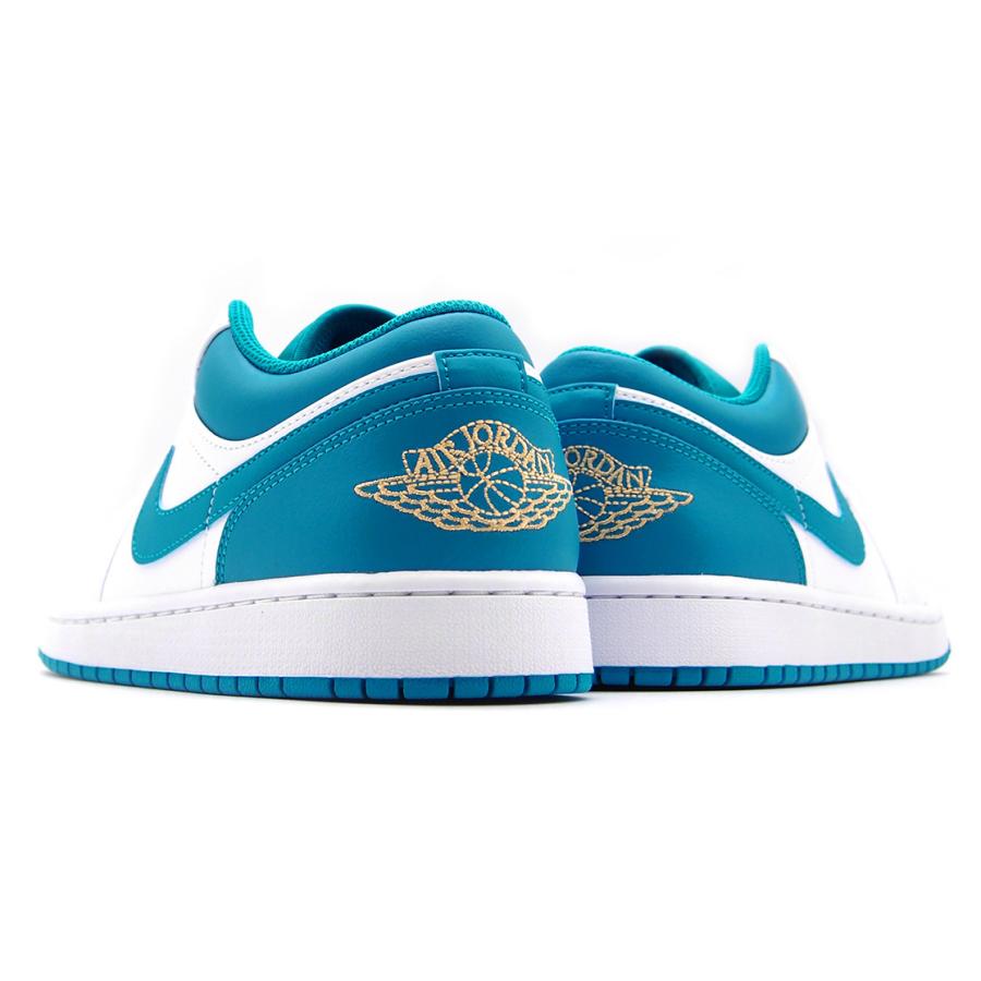 ナイキ スニーカー メンズ エアジョーダン 1 ロー アクアトーン/ゴールド NIKE AIR JORDAN 1 LOW "ISLAND COAST" AQUATONE/CELESTIAL GOLD-WHITE｜goldtakeoff7｜04