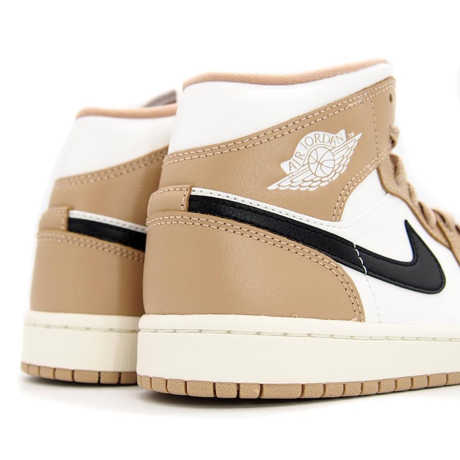 ナイキ スニーカー レディース ウィメンズ エアジョーダン 1 ミッド セイル/ブラック-デザート NIKE WMNS AIR JORDAN 1 MID SAIL/BLACK-DESERT｜goldtakeoff7｜07