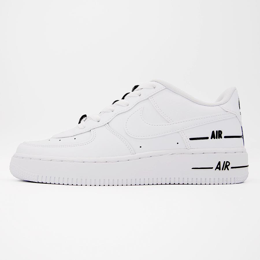 【期間限定クーポンあり】ナイキ スニーカー レディース エアフォース1 LV8 ガールズ ホワイト/ブラック NIKE AIR FORCE 1 LV8 3 (GS) WHITE/WHITE-BLACK｜goldtakeoff7｜02