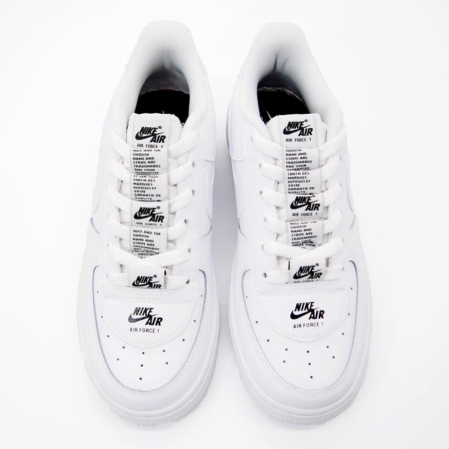 【期間限定クーポンあり】ナイキ スニーカー レディース エアフォース1 LV8 ガールズ ホワイト/ブラック NIKE AIR FORCE 1 LV8 3 (GS) WHITE/WHITE-BLACK｜goldtakeoff7｜03