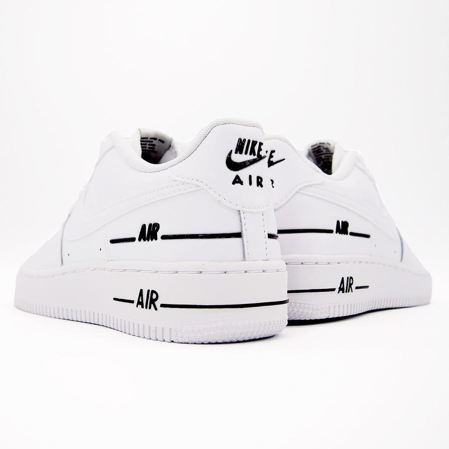 【期間限定クーポンあり】ナイキ スニーカー レディース エアフォース1 LV8 ガールズ ホワイト/ブラック NIKE AIR FORCE 1 LV8 3 (GS) WHITE/WHITE-BLACK｜goldtakeoff7｜04