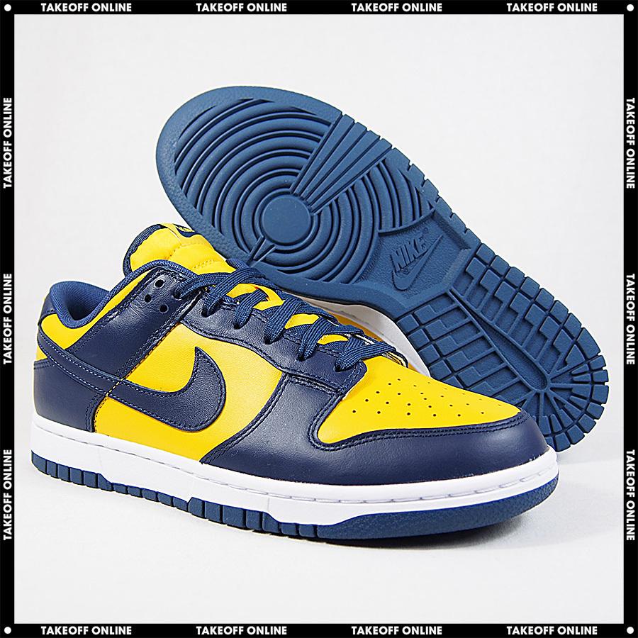 ナイキ ダンクロー レトロ ミシガン バーシティメイズ ミッドナイトネイビー 紺黄 メンズ スニーカー Nike Dunk Low Retro Varsity Maize Midnight Navy Dd1391 700 Take Off Online 通販 Yahoo ショッピング
