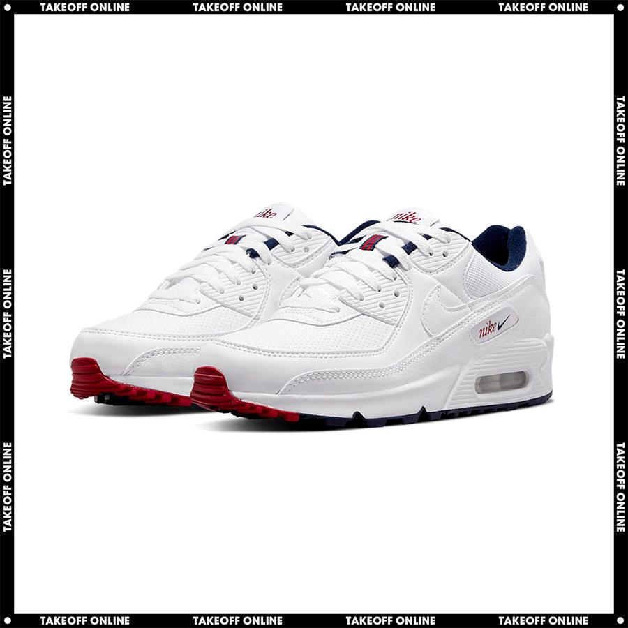 Nike Wmns Air Max 90 Paris White Navy Red ナイキ ウィメンズ エアマックス 90 パリ ホワイト ネイビー レッド レディース スニーカー お取り寄せ商品 Dj5414 100 Take Off Online 通販 Yahoo ショッピング