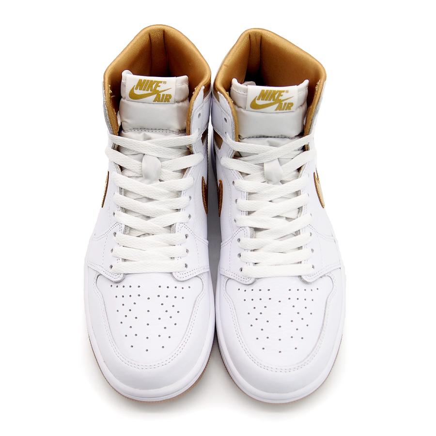 ナイキ スニーカー メンズ エアジョーダン1 レトロハイ OG ホワイト/ゴールド NIKE WMNS AIR JORDAN 1 RETRO HIGH OG WHITE/METALLIC GOLD-GUM LIGHT BROWN｜goldtakeoff7｜03