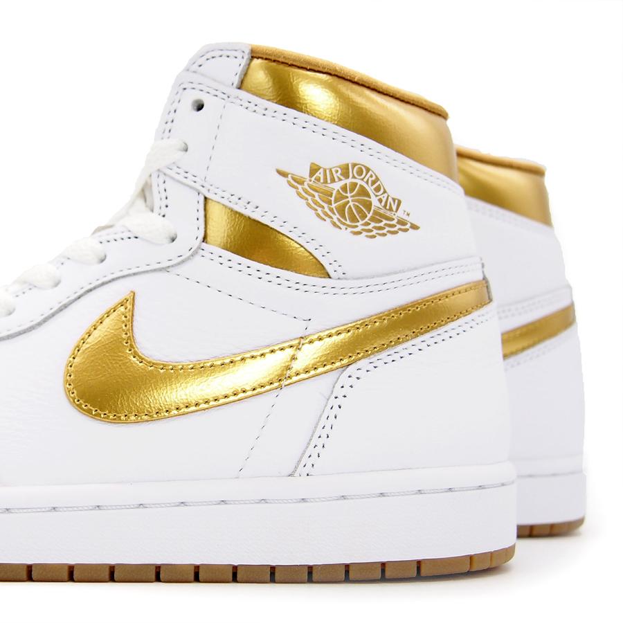 ナイキ スニーカー メンズ エアジョーダン1 レトロハイ OG ホワイト/ゴールド NIKE WMNS AIR JORDAN 1 RETRO HIGH OG WHITE/METALLIC GOLD-GUM LIGHT BROWN｜goldtakeoff7｜07