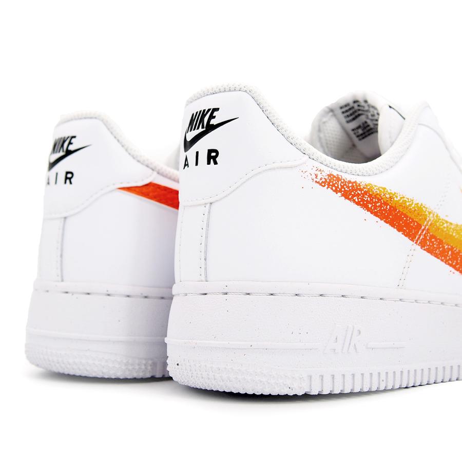 Nike Air Force 1 Low Spray Paint Swoosh White Orange FJ4228-100 