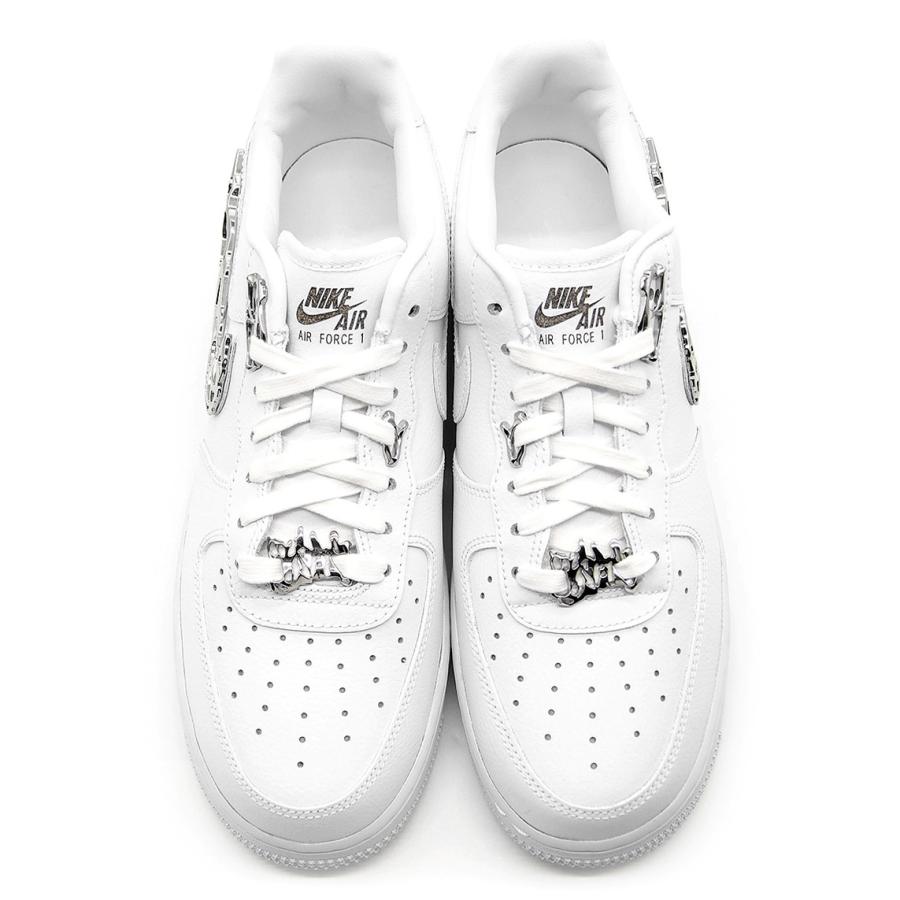 ナイキ スニーカー メンズ エアフォース1 モルテンメタル ホワイト メタリック NIKE AIR FORCE 1 '07 PRM 2 "Molten Metal" WHITE/METALLIC SILVER-WHITE｜goldtakeoff7｜03