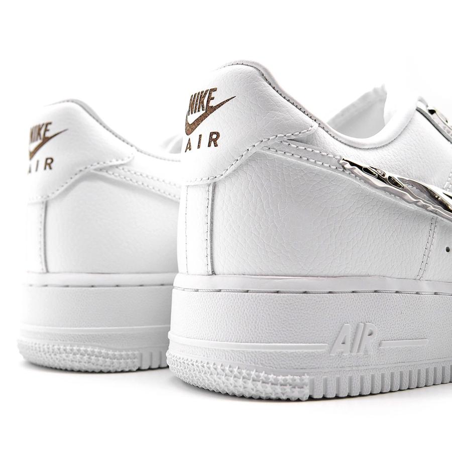 ナイキ スニーカー メンズ エアフォース1 モルテンメタル ホワイト メタリック NIKE AIR FORCE 1 '07 PRM 2 "Molten Metal" WHITE/METALLIC SILVER-WHITE｜goldtakeoff7｜08