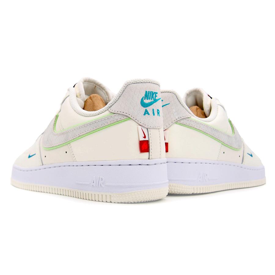 ナイキ スニーカー メンズ エアフォース1 イヤーオブザドラゴン セイル/グリーン NIKE AIR FORCE 1 '07 "YEAR OF THE DRAGON" SAIL/VAPOR GREEN-WHITE｜goldtakeoff7｜04