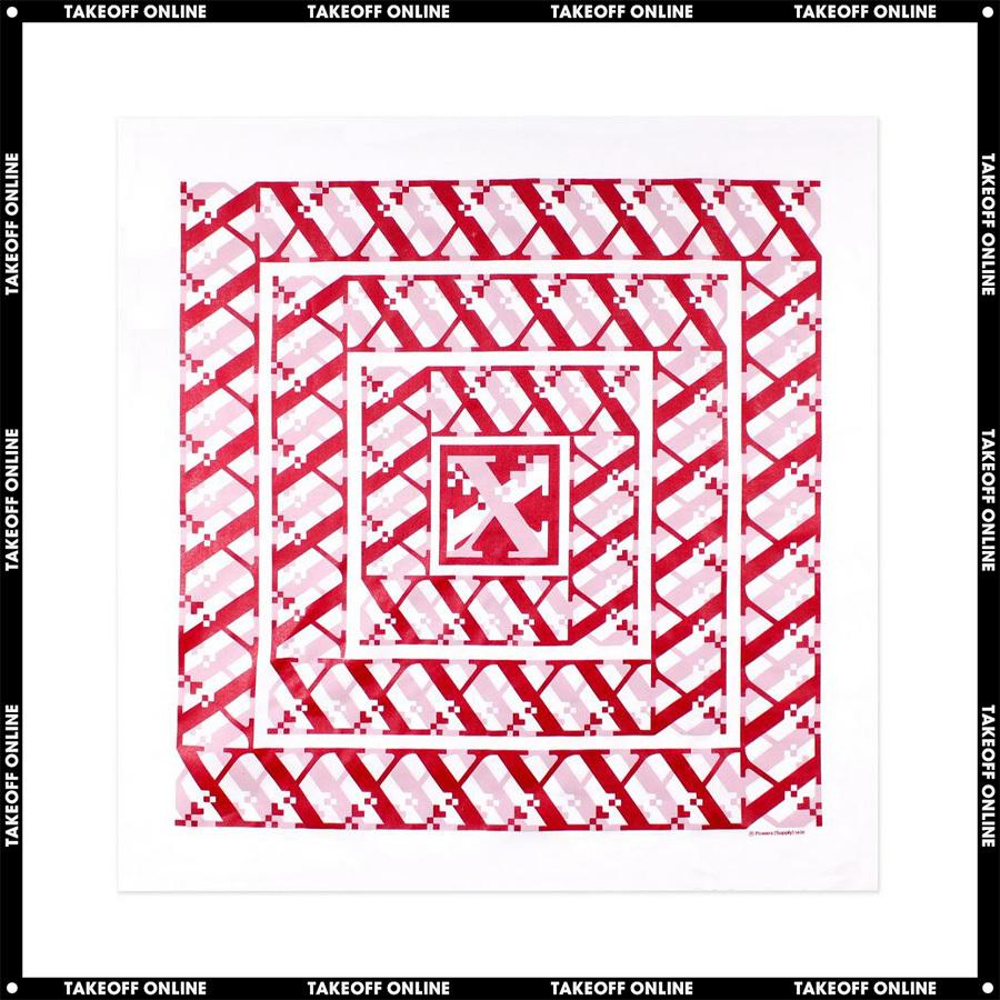 パワーズサプライ バンダナ POWERS XX BANDANA ASSORTED WHITE/RED ストリート｜goldtakeoff7