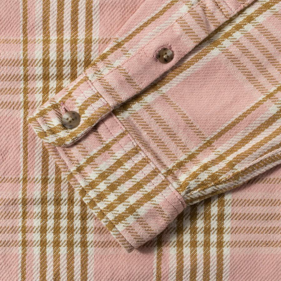 STUSSY LAGUNA PLAID SHIRT OLIVE / PINK メンズ チェックシャツ