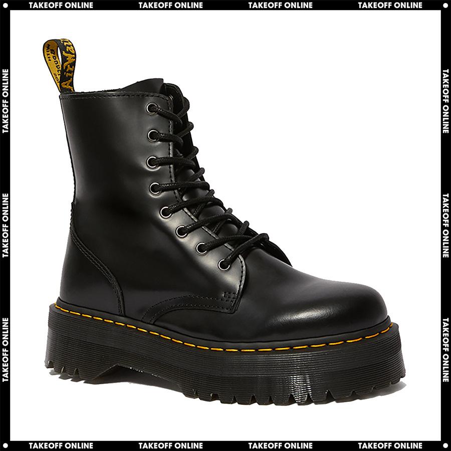 【期間限定クーポンあり】ドクターマーチン 厚底 ブーツ レディース ジェイドン 8ホールブーツ ブラック Dr.Martens JADON 8HOLE BOOTS BLACK 革靴 ワークブーツ｜goldtakeoff7