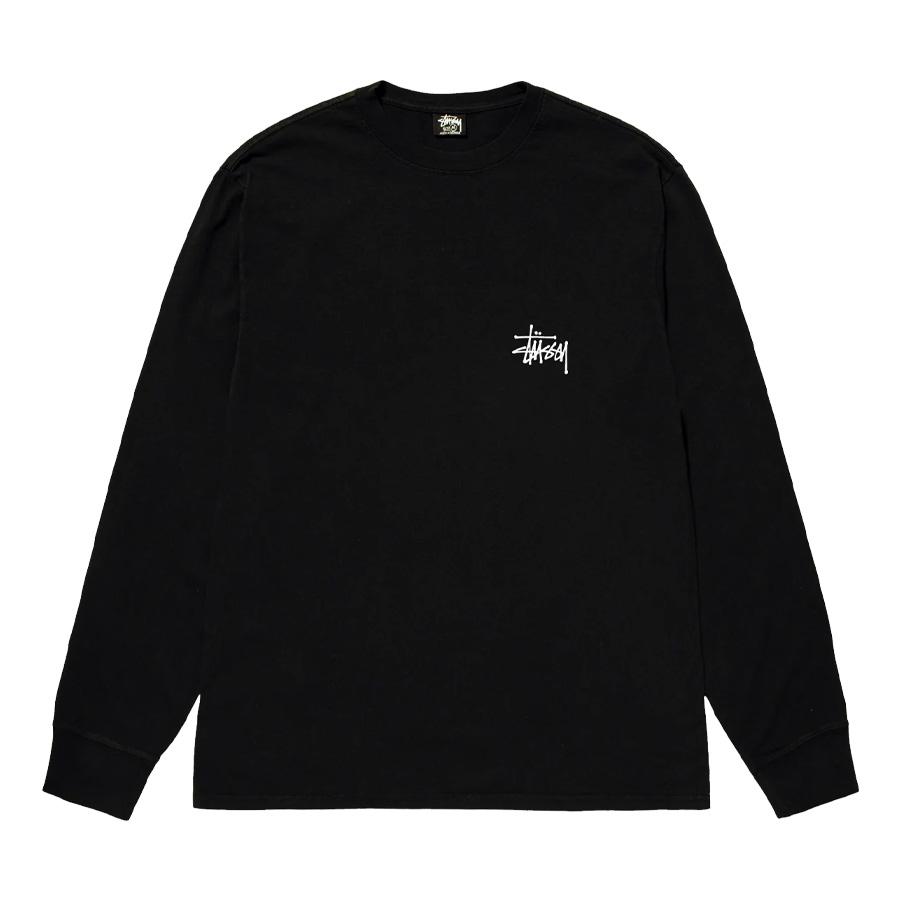 【5のつく日クーポン有】ステューシー ロンT ベーシック ステューシー ロングスリーブ Tシャツ メンズ レディース 長袖 STUSSY BASIC STUSSY LS TEE BLACK｜goldtakeoff7｜03