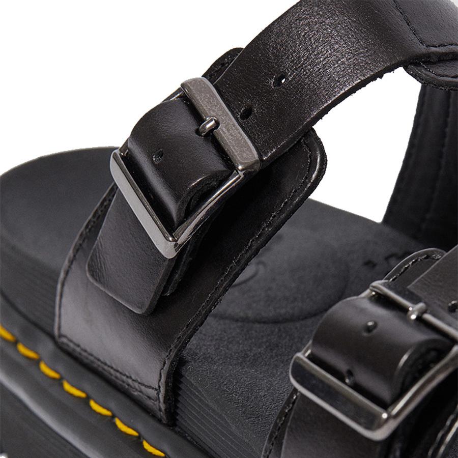 ドクターマーチン サンダル メンズ レディース マイルズ サンダル ブラック レザー スライド Dr.Martens MYLES SANDAL BLACK BRANDO｜goldtakeoff7｜07