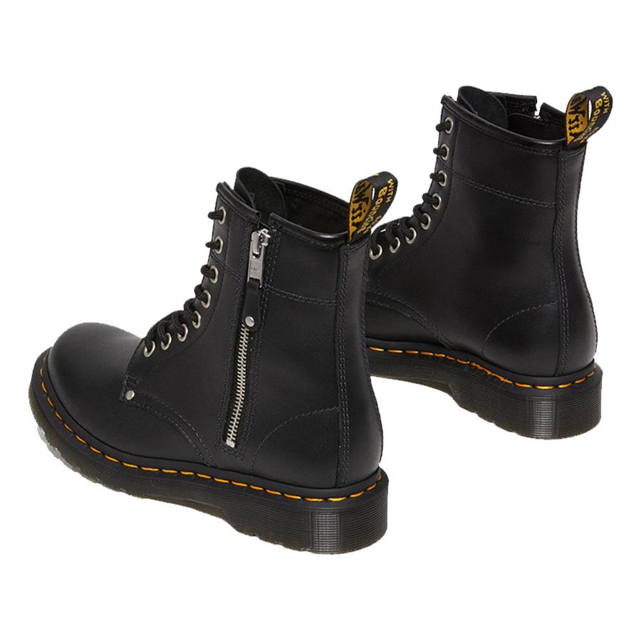 ドクターマーチン ブーツ レディース 1460 ツインジップ 8ホールブーツ ブラック レースアップ Dr.Martens 1460 TWIN ZIP 8HOLE BOOTS BLACK WANAMA LEATHER｜goldtakeoff7｜04