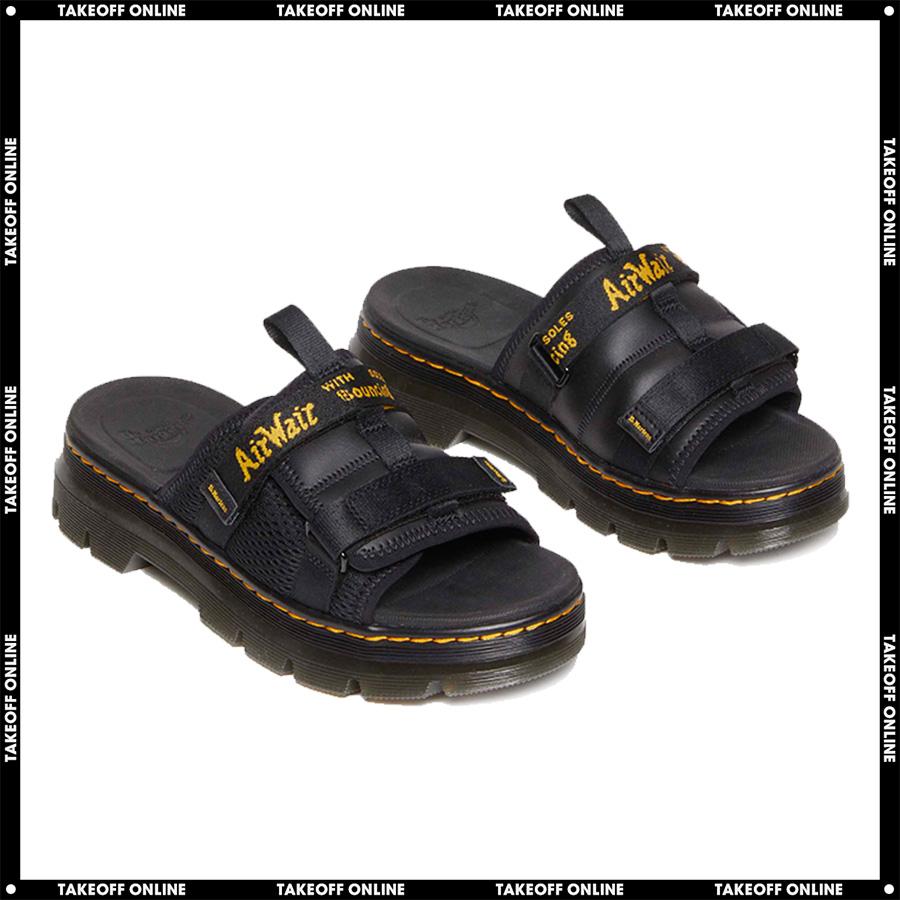 メンズ レディース Dr.Martens AYCE SLIDE SANDAL BLACK 厚底 ドクター