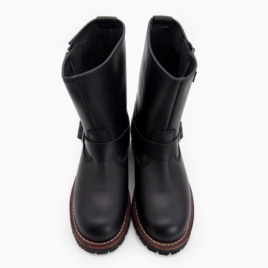 ショット エンジニアブーツ メンズ ブラック ワークブーツ Schott ENGINEER BOOTS BLACK 国内正規品｜goldtakeoff7｜04