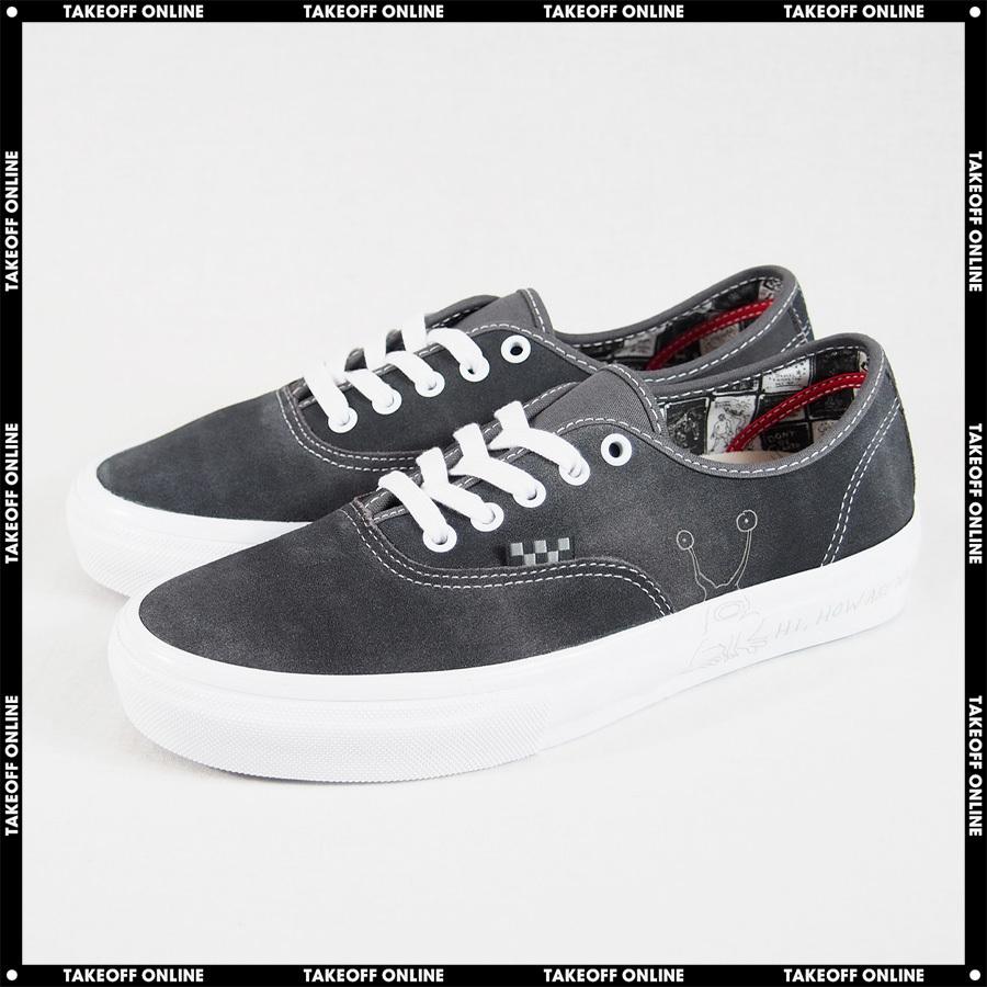 バンズ スニーカー メンズ スケート オーセンティック (ダニエル・ジョンストン)レイブン VANS SKATE AUTHENTIC (DANIEL JOHNSTON)RAVEN｜goldtakeoff7