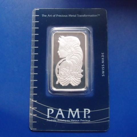 お値下げ スイス　プラチナ１オンス　インゴット　Ｐａｍｐ社製　新品未使用 【GMS2263965757】(79860円)