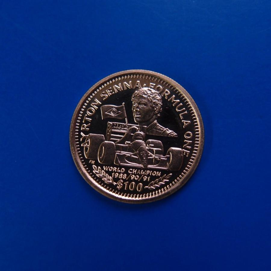 リベリア アイルトンセナ 1/5オンス金貨 1992年 : Gold リベリア アイルトンセナ 1/5オンス金貨 1992年 : Gold