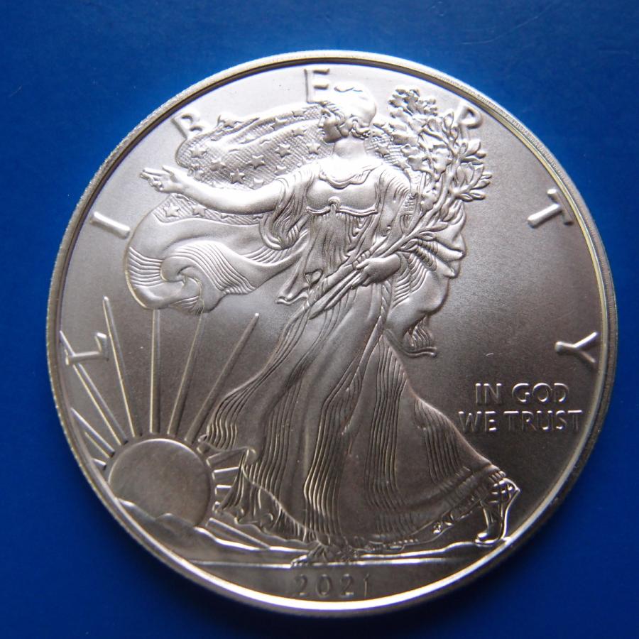 イーグル銀貨１オンス 大幅値下げランキング 2021年 新品未使用 純銀 アメリカ造幣局 １オンス 銀貨 休み