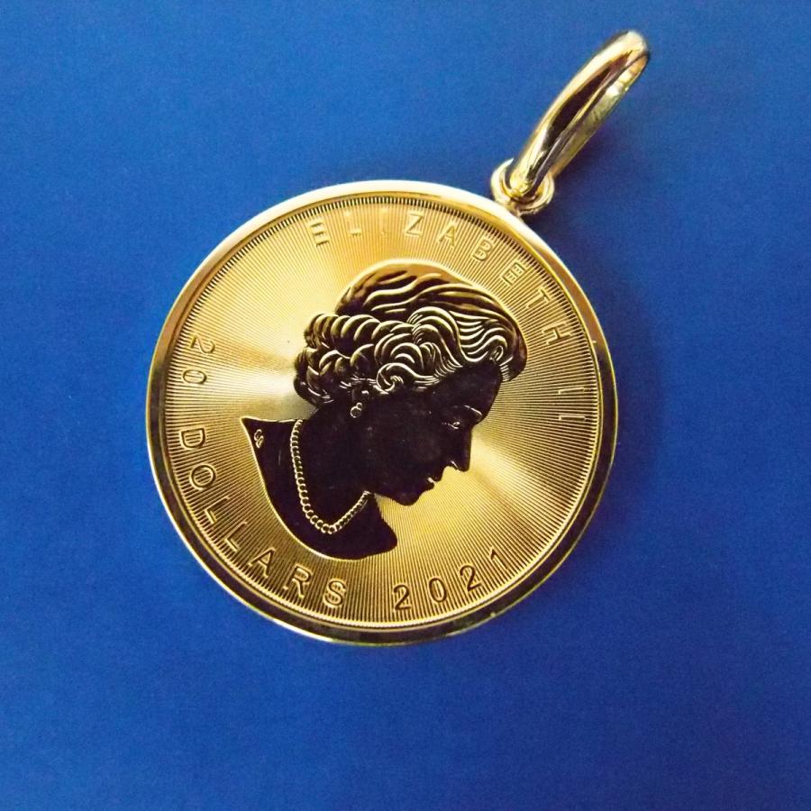 カナダ メープルリーフ カットアウト ペンダントトップ 金鍍金仕上 新品 純金 メイプルリーフ1/2オンス ペンダントトップ カナダ 新品未使用
