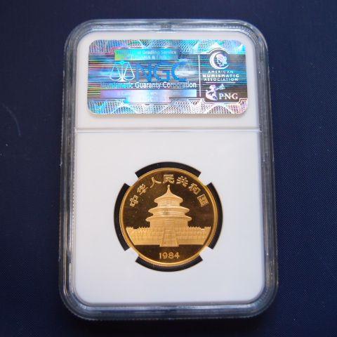 Gold　Tohki中国　パンダ金貨　１／２オンス　１９８４年　ＭＳ６８