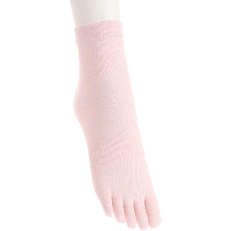 魅力的な アツギ レディース靴下 親切設計 表糸シルク100% 5本指ソックス ピンク 日本 22~24cm- 日本サイズM相当  hi-tech.boutique