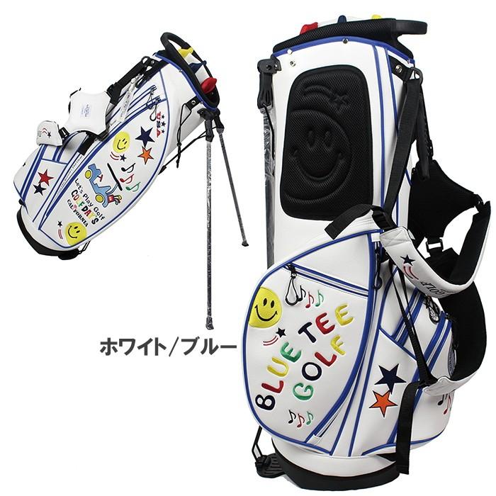 【美品】ブルーティーゴルフ キャディバッグ スマイル＆カート (CB-008) BLUE TEE GOLF ブルーティーゴルフ スマイル＆カート スタンド