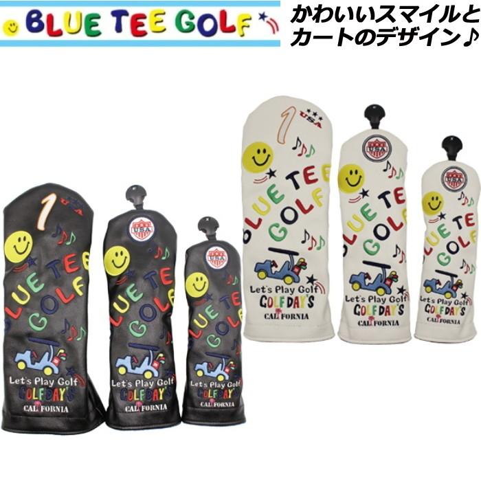 BLUE TEE GOLF ブルーティーゴルフ　スマイル＆カート　ヘッドカバー　｜golf-atlas