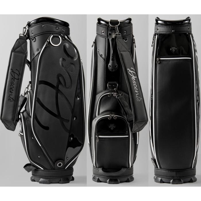 ⚠️取引中⚠️！！！専用！！！DESCENTE ゴルフバッグ 黒 合成皮革 DESCENTE GOLF デサント ゴルフ DQCRJJ01 レディース キャディバッグ