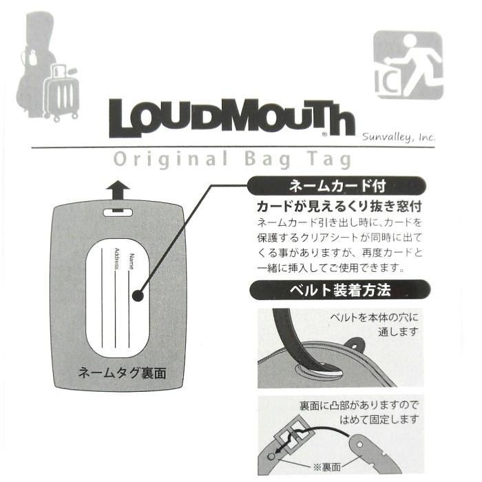 ハウンドトゥース柄　ネームプレート付き ゴルフバッグ LoudMouth LoudMouth ネームプレート付き ハウンドトゥース柄 ゴルフバッグ ゴルフバッグ・キャディバッグ