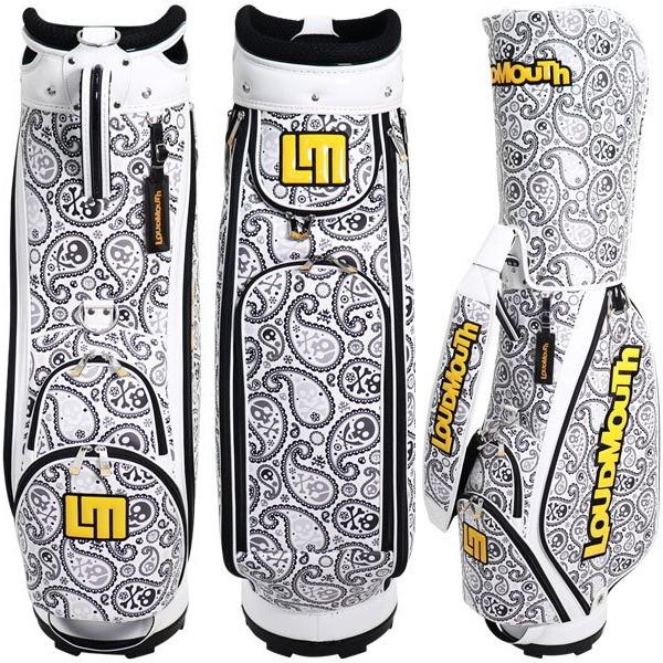 【未使用】ラウドマウス キャディバック 9.5型 スカル柄 LOUDMOUTH LOUDMOUTH ラウドマウス LM-CB0014 キャディバッグ 9.5型