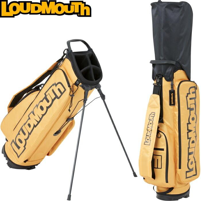 LOUDMOUTH ラウドマウス　LM-CB0019 8.5型 スタンド キャディバッグ　Yellow（993）イエロー  【Loudmouth ビッグロゴ仕様】｜golf-atlas