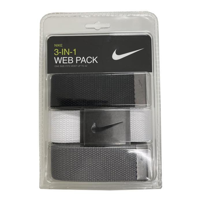 NIKE GOLF ナイキゴルフ 3-IN-1 Web Pack ベルト (白/グレー/黒 NIKE GOLF ナイキゴルフ 3-IN-1 Web Pack ベルト (白/グレー/黒