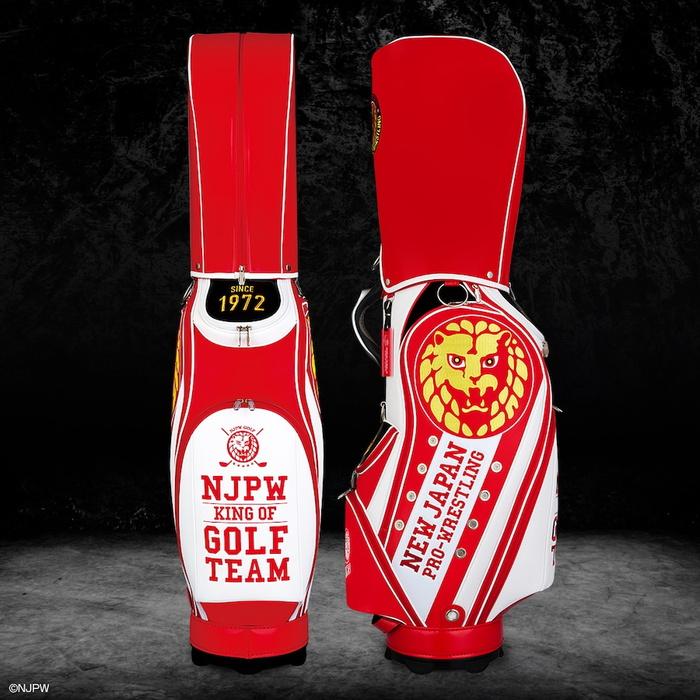 新日本プロレス 50周年記念モデル キャディバッグ＆ライオン