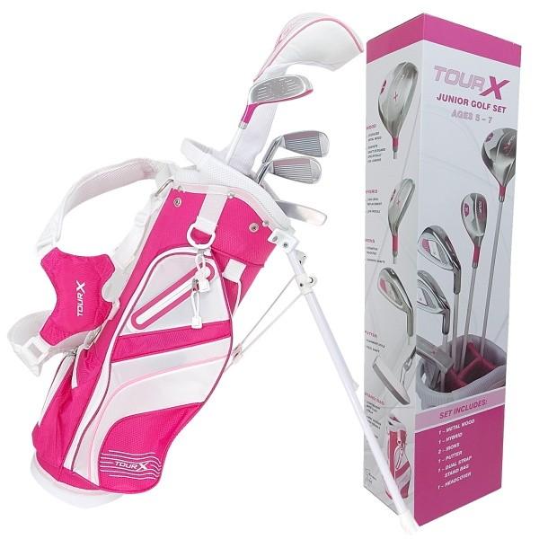 TOURX ピンクジュニア ゴルフセット サイズ ＃1 （57才用） pinkjuniorsize1ゴルフアトラス 通販