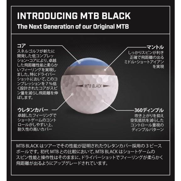 Snell GOLF スネルゴルフ MY TOUR BALL ゴルフボール BLACK/RED 1