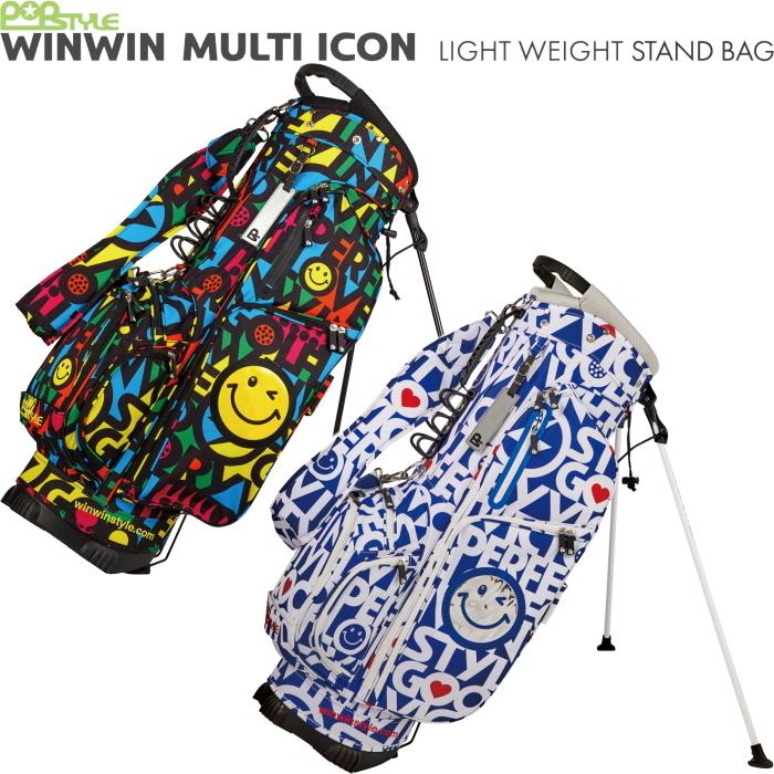 WINWIN STYLE ウィンウィンスタイル　WINWIN MULTI ICON LIGHT WEIGHT STAND BAG　マルチアイコン スタンドバッグ